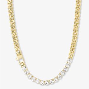 NWT Melinda Maria Gold “Julian Really Loves Diamonds” Necklace 22 Inch